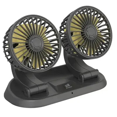 Dual Head USB Cooling Fan – 360° Adjustable, 2 Speeds